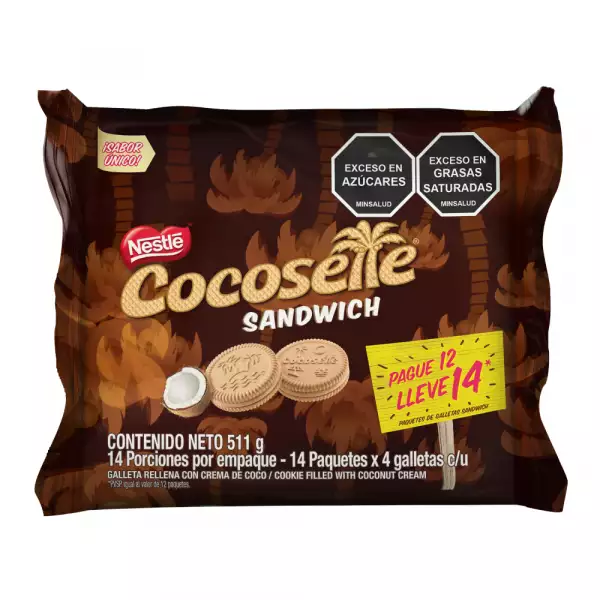 GALLETA SANDWICH COCOSETTE PAGUE 12 LLEVE 14 X511g