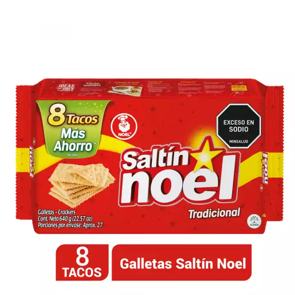 GALLETA TACO SALTÍN NOEL TRADICIONAL X8UN X640 GR