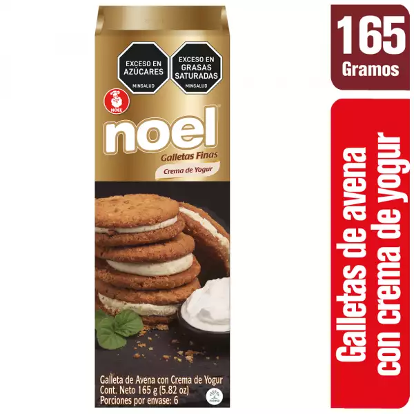 GALLETAS CASERA FINA NOEL AVENA YOGURT X165g