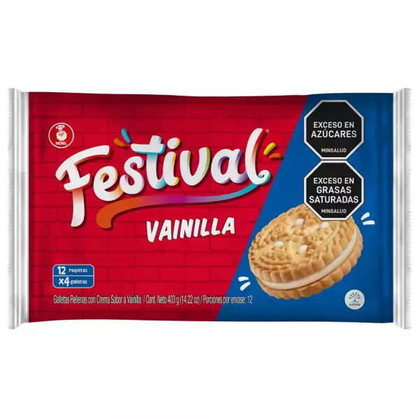 GALLETAS FESTIVAL VAINILLA X12U X403g