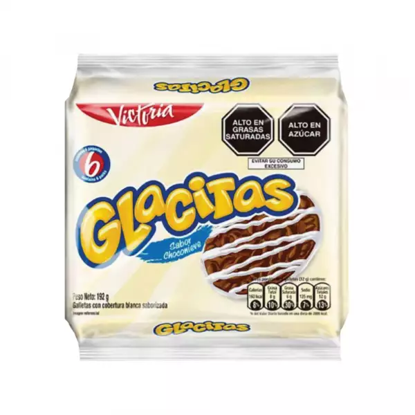 GALLETAS GLACITA CHOCO NIEVE X6U X32g