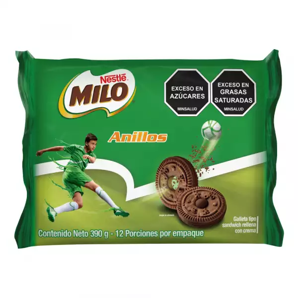 GALLETAS MILO ANILLOS X12U X390g