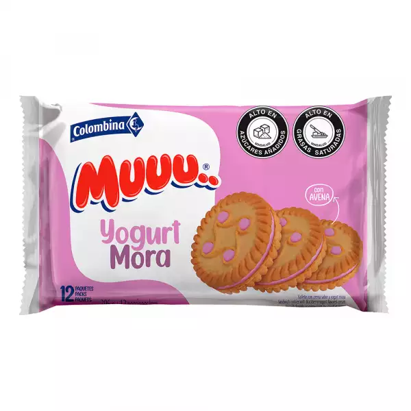 GALLETAS MUUU YOGURT MORA X12U X33g