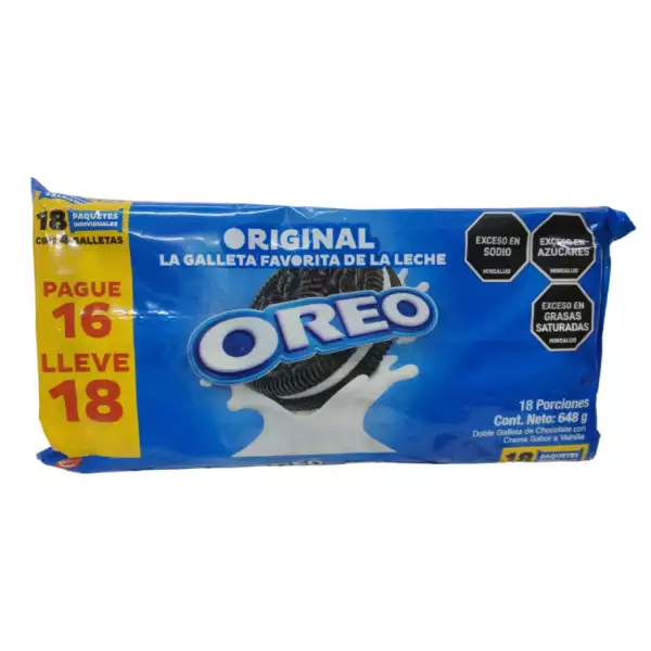 GALLETAS OREO ORIGINAL PAGUE 16 LLEVE 18 X36g