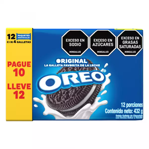 GALLETAS OREO ORIGINAL PG10 LL12 X432g
