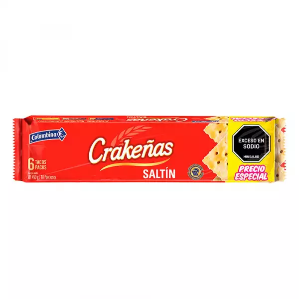 GALLETAS TACO CRAKEÑAS SALTÍN X6U X450g