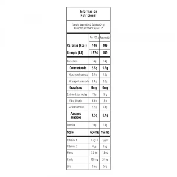 GALLETAS TACO SALTÍN NOEL INTEGRAL X3U X415g