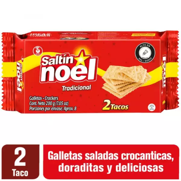 GALLETAS TACO SALTÍN NOEL TRADICIONAL X2U X200g