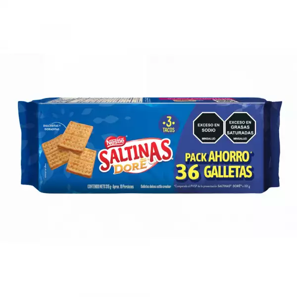 GALLETAS TACO SALTINAS DORE NESTLÉ X3 X315g