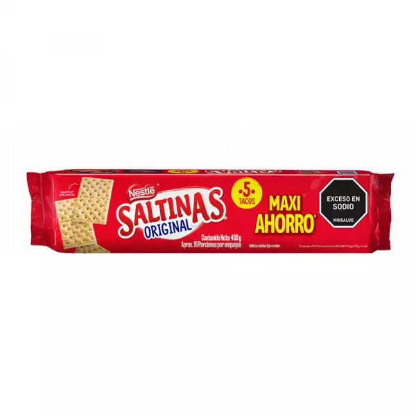GALLETAS TACO SALTINAS ORIGINAL X5U X450g MAXI AHORRO