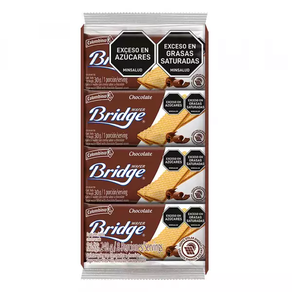 GALLETAS WAFER BRIDGE CHOCOLATE X8 X30g