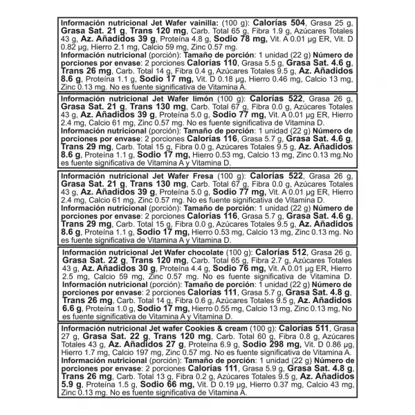 GALLETAS WAFER JET SURTIDA X10U X220g