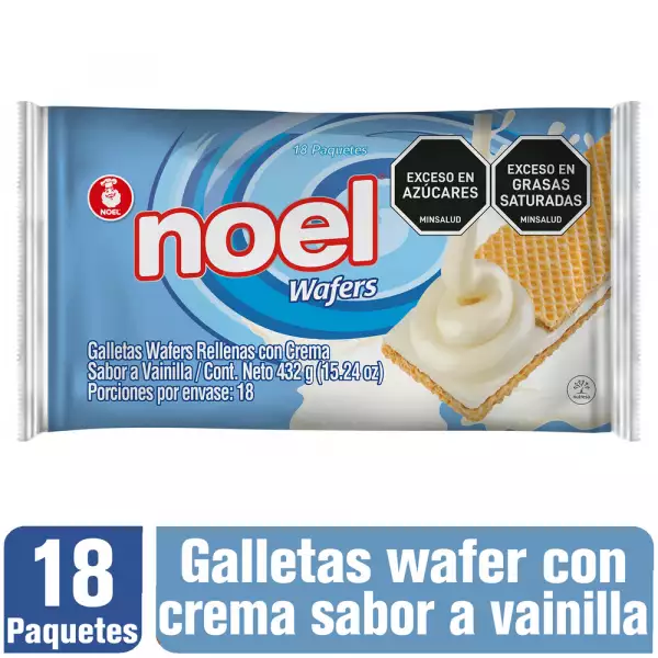 GALLETAS WAFER NOEL VAINILLA X18U X24g
