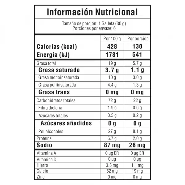 GALLETAS WAFER TOSH CACAO SIN AZÚCAR X6U X180g