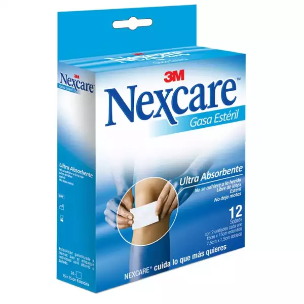 GASA ESTÉRIL NEXCARE 7.5cm X12 SOBRES