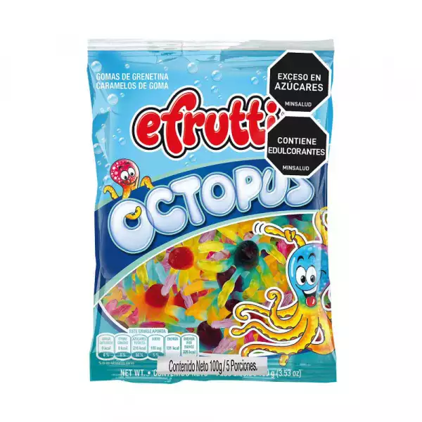 GOMAS EFRUTTI OCTUPUS BOLSA X100g