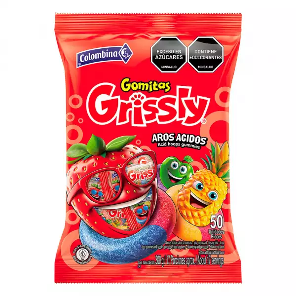 GOMAS GRISSLY AROS ACID X50 X300g