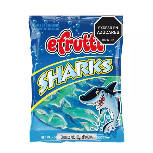 GOMAS GUMMI SHARKS FRUTTI X100g