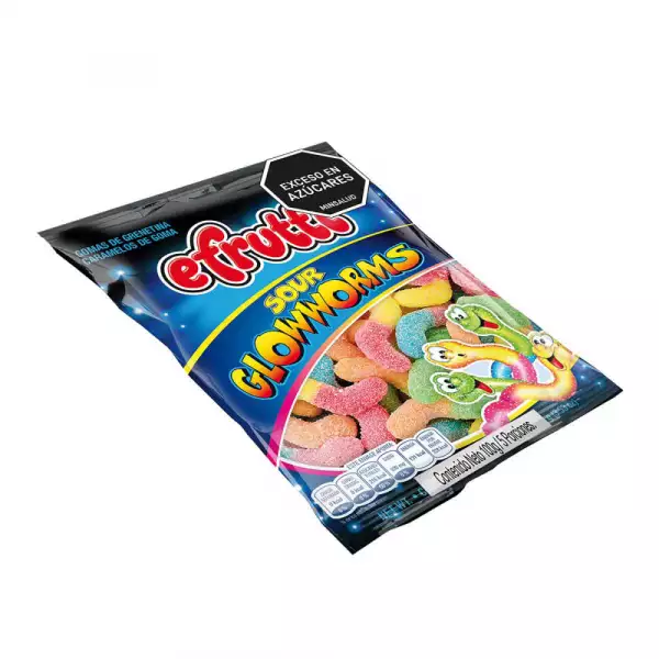 GOMAS SOUR GLOWWORMS E.FRUTT X100g