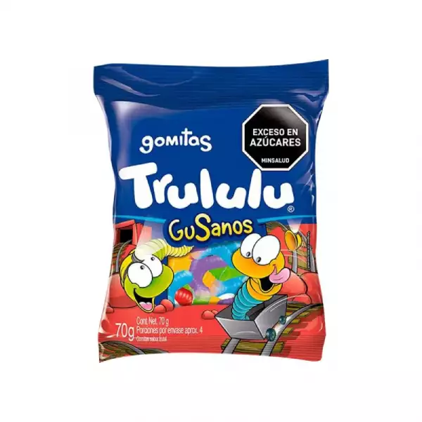 GOMAS TRULULU GUSANOS DULCES X70g