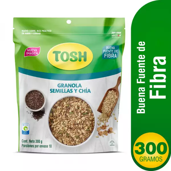 GRANOLA TOSH ARTESANAL SEMILLAS CHÍA X300g