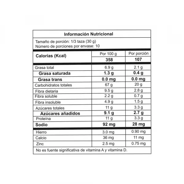 GRANOLA TOSH ARTESANAL SEMILLAS CHÍA X300g