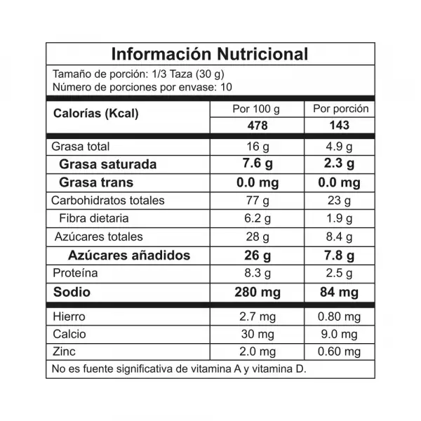 GRANOLA TOSH CRUNCHY CHOCOLATE X300g