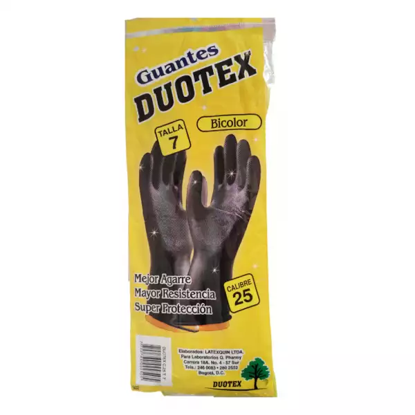 GUANTES DUOTEX IND BICOLOR CALIBE 25 TALLA 7