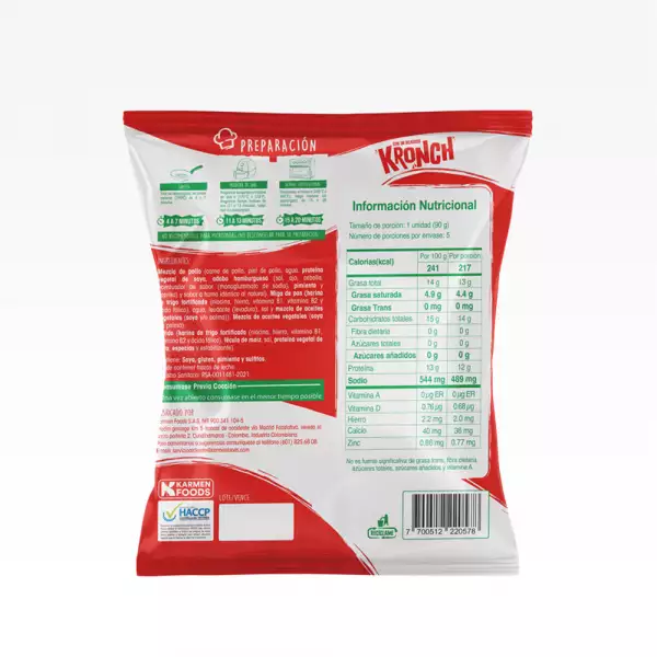 HAMBURGUESA KOKORIKO POLLO APANADO X5U X450g