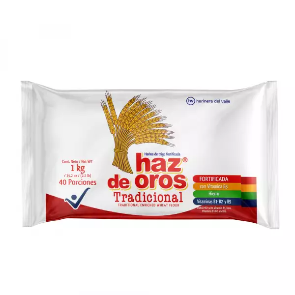 HARINA DE TRIGO HAZ DE OROS X1000g