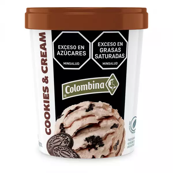 HELADO COLOMBINA COOKIES AND CREAM X 1/2 LITRO