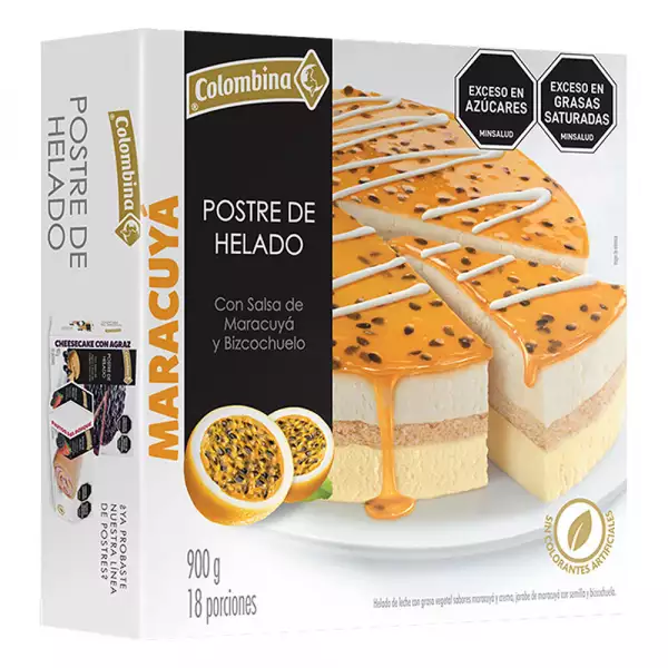 HELADO TORTA COLOMBINA MARACUYÁ X900 GR