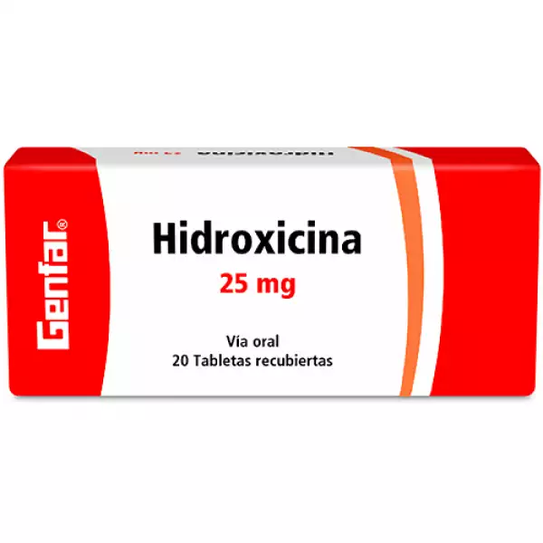 HIDROXICINA X25mg GENFAR X20 TABLETAS