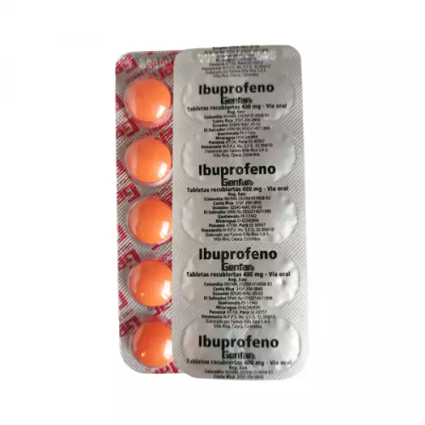 IBUPROFENO X400mg GENFAR X1 SOBRE X10 TABLETAS