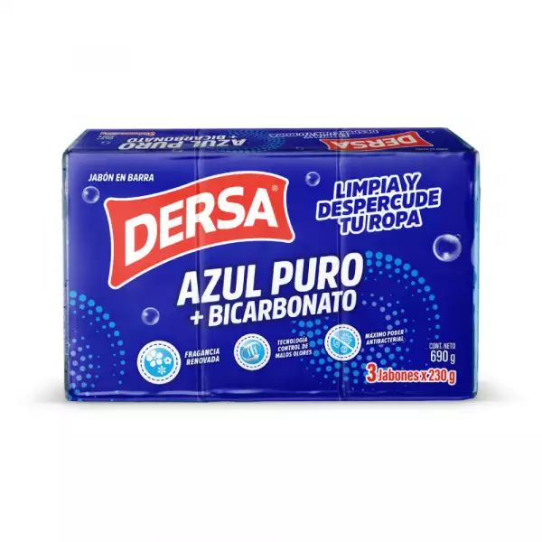 JABÓN DERSA AZUL X3U X230g
