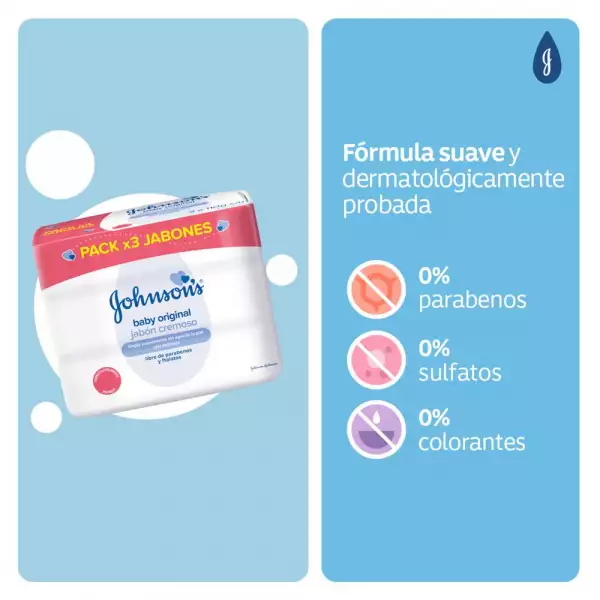 JABÓN JOHNSON BABY ORIGINAL X3 X110g