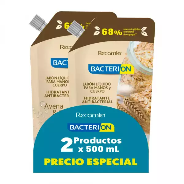 JABON LIQUIDO BACTERION AVENA X2 X500ml