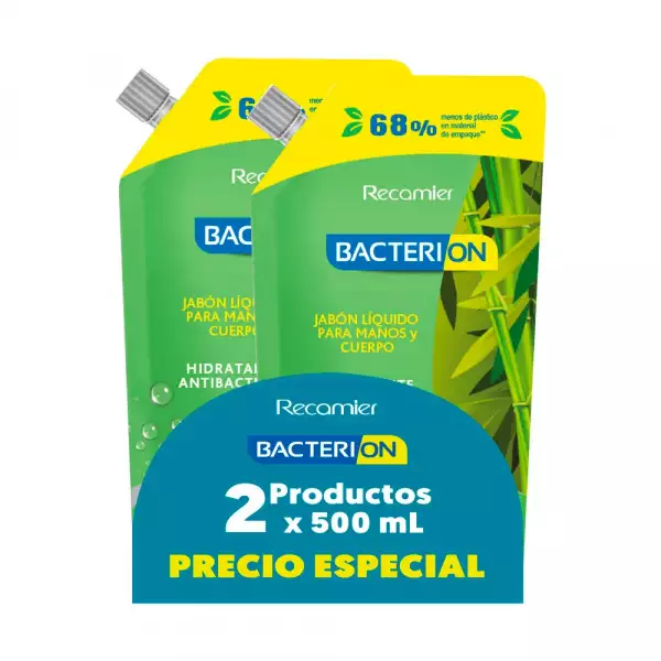 JABON LIQUIDO BACTERION BAMBU X2 X500ml
