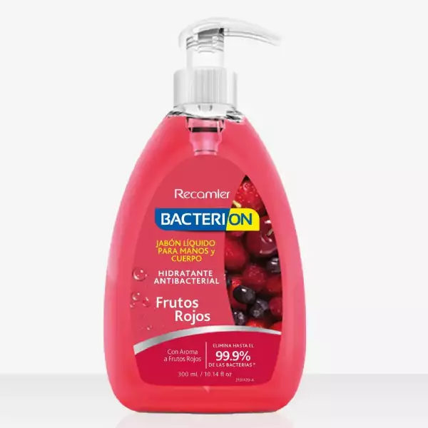 JABÓN LIQUIDO BACTERION FRUTOS ROJOS X300ml