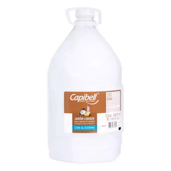 JABÓN LIQUIDO CAPIBELL COCO Y VAINILLA X4000ml