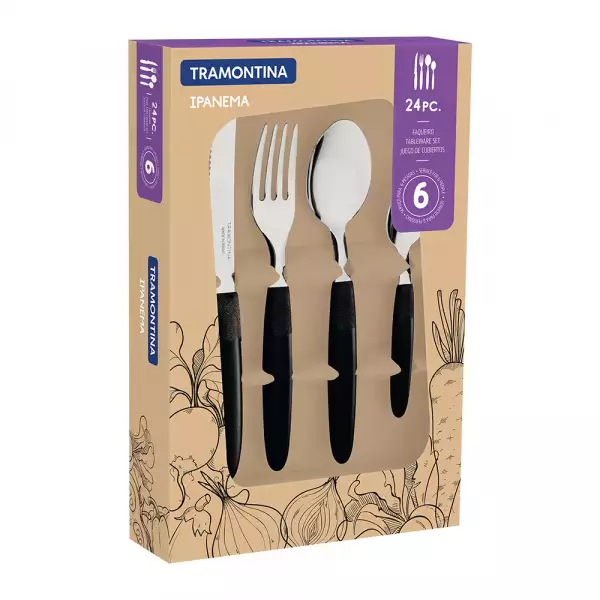 JUEGO CUBIERTOS TRAMONTINA IPANEMA 24 PZ