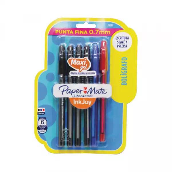 KILOMETRICO PAPER MATE 100ST NEGRO MAXI GEL SURT X6un