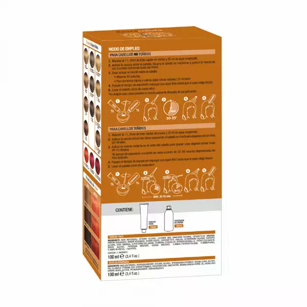 KIT TINTE KEYRA TONO No 8.43 RUBIO CLARO COBRIZO