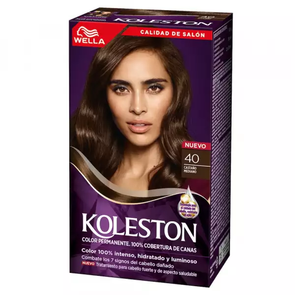 KIT TINTE KOLESTON TONO No. 4.0 CASTAÑO MEDIANO