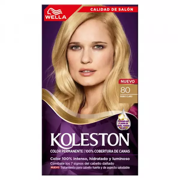 KIT TINTE KOLESTON TONO No. 8.0 RUBIO CLARO