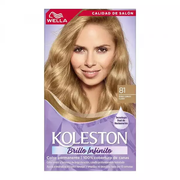 KIT TINTE KOLESTON TONO No. 8.1 RUBIO CENIZO CLARO