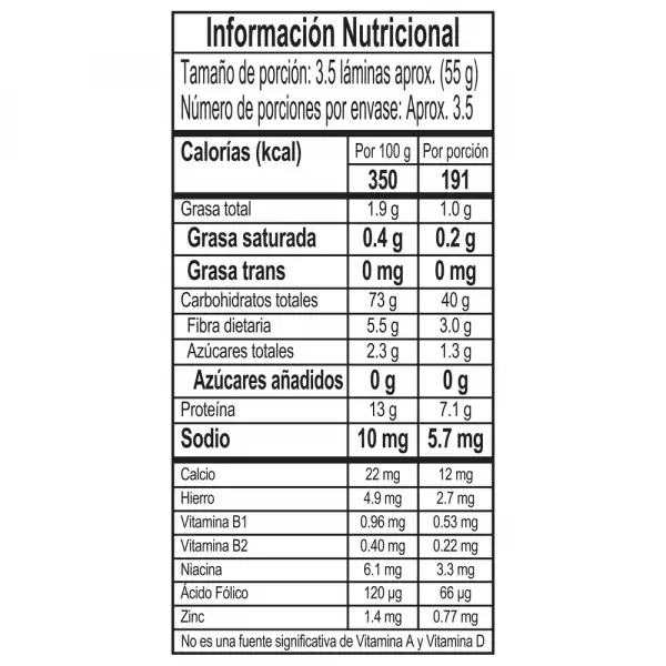 LASAGÑA DORIA PRECOCIDA X200g