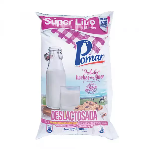 LECHE DESLACTOSADA POMAR X1100ml