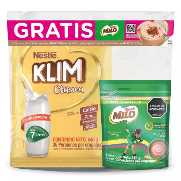 LECHE EN POLVO KLIM CLASICA X840GR GT MILO