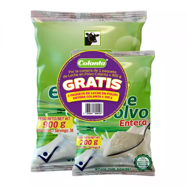LECHE PLV ENTERA COLANTA X900g GTS 200g